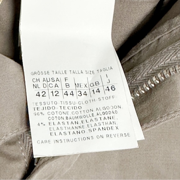 New! Max Mara Weekend Cargo Chino 3 Pants Doris 12 Khaki - Picture 8 of 10